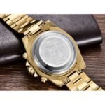 ⁦Montre Homme BENYAR 51054 Chronographe – Toute Dorée, Cadran Bleu⁩ - الصورة ⁦3⁩