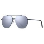 ⁦Lunettes de Soleil Polarisées Homme BARCUR BC8770 – Double Pont, Verres Bleu Miroir⁩ - الصورة ⁦3⁩