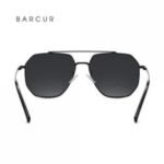 ⁦Lunettes de Soleil Polarisées Homme BARCUR BC8770 – Double Pont, Tout Noir⁩ - الصورة ⁦3⁩