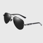 ⁦Lunettes de Soleil Polarisées Homme BARCUR BC8721 – Aviateur, Tout Noir⁩ - الصورة ⁦3⁩