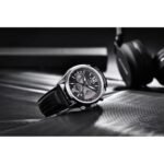 ⁦Montre Homme BENYAR 51071 Multifonction – Cadran Noir, Cuir Noir⁩ - الصورة ⁦4⁩