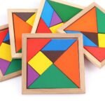 ⁦Pack 4 jeux de réflexion : Tangram, Hiqu, Snake Cube et cube⁩ - الصورة ⁦4⁩