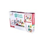 ⁦Train en bois avec voie ferrée – 8 pièces⁩ - الصورة ⁦2⁩
