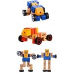 ⁦Robots en bois transformables – lot de 3⁩ - الصورة ⁦5⁩