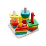 ⁦Trieur de formes géométriques en bois – 20 blocs⁩ - الصورة ⁦2⁩