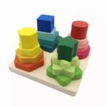 ⁦Trieur Montessori 4 colonnes – formes géométriques⁩ - الصورة ⁦4⁩