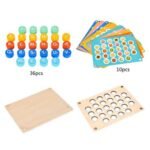 ⁦Jeu de mémoire en bois – 36 blocs et 10 cartes⁩ - الصورة ⁦4⁩