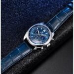 ⁦Montre Homme BENYAR 51093 – Cadran Bleu, Boîtier Argenté, Cuir Bleu⁩ - الصورة ⁦6⁩