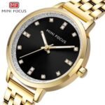 ⁦Montre Femme MINI FOCUS MF0047 – Dorée, Cadran Noir⁩ - الصورة ⁦5⁩