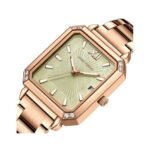⁦Montre Femme MINI FOCUS MF0472L Rectangulaire – Or Rose, Cadran Vert⁩ - الصورة ⁦4⁩