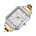 ⁦Montre Femme MINI FOCUS MF0472L Rectangulaire – Bicolore Or et Argent⁩ - الصورة ⁦5⁩