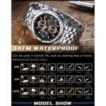 ⁦Montre Homme MINI FOCUS MF0471 Chronographe – Cadran Noir, Acier Argenté⁩ - الصورة ⁦5⁩