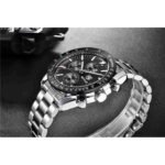 ⁦Montre Homme BENYAR 51040 Chronographe – Cadran et Lunette Noirs, Acier⁩ - الصورة ⁦7⁩