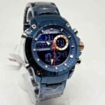 ⁦Montre Homme NAVIFORCE NF9163 Analogique-Digitale – Acier Bleu, Accents Or Rose⁩ - الصورة ⁦6⁩