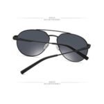 ⁦Lunettes de Soleil Polarisées Homme BARCUR BC8374 – Aviateur, Verres Noirs⁩ - الصورة ⁦4⁩