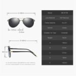 ⁦Lunettes de Soleil Polarisées Homme BARCUR BC8728 – Aviateur, Noir et Argent⁩ - الصورة ⁦5⁩