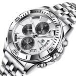 ⁦Montre Homme BENYAR 51080 Chronographe – Cadran Blanc, Bracelet Acier⁩ - الصورة ⁦5⁩