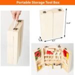 ⁦Boîte à outils de bricolage en bois – 43 pièces⁩ - الصورة ⁦5⁩