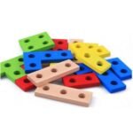 ⁦Colonnes géométriques à assembler – Montessori⁩ - الصورة ⁦5⁩