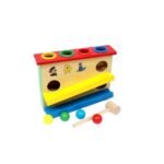 ⁦Jeu à marteler avec balles et toboggan en bois⁩ - الصورة ⁦4⁩