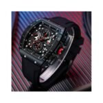 ⁦Montre Homme MINI FOCUS MF0399 Chronographe Tonneau – Noir, Touches Rouges⁩ - الصورة ⁦6⁩