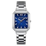 ⁦Montre Femme MINI FOCUS MF0472L Rectangulaire – Argentée, Cadran Bleu⁩ - الصورة ⁦5⁩