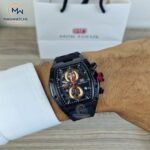 ⁦Montre Homme MINI FOCUS MF0437 Chronographe Tonneau – Noir et Or Rose⁩ - الصورة ⁦6⁩