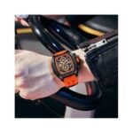 ⁦Montre Homme MINI FOCUS MF0437 Chronographe Tonneau – Noir, Bracelet Orange⁩ - الصورة ⁦7⁩