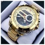 ⁦Montre Homme NAVIFORCE NF9163 Analogique-Digitale – Dorée, Cadran Bleu⁩ - الصورة ⁦6⁩