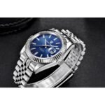 ⁦Montre Homme PAGANI DESIGN Automatique – Cadran Bleu, Lunette Cannelée, Bracelet Jubilé⁩ - الصورة ⁦5⁩