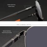⁦Lunettes de Soleil Polarisées Homme BARCUR BC8360 – Double Pont, Bleu Marine⁩ - الصورة ⁦5⁩