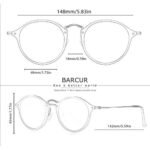 ⁦Lunettes de Soleil Polarisées Unisexe BARCUR BC8575 – Rondes, Tout Noir⁩ - الصورة ⁦4⁩