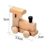 ⁦Train des chiffres en bois – 11 pièces⁩ - الصورة ⁦4⁩