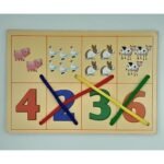 ⁦Thread Picture – cartes à fils : chiffres, animaux, formes⁩ - الصورة ⁦6⁩
