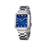 ⁦Montre Femme MINI FOCUS MF0472L Rectangulaire – Argentée, Cadran Bleu⁩ - الصورة ⁦6⁩