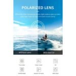 ⁦Lunettes de Soleil Polarisées Unisexe BARCUR BC8575 – Rondes, Tout Noir⁩ - الصورة ⁦5⁩