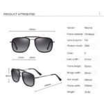 ⁦Lunettes de Soleil Polarisées Unisexe BARCUR BC3366 – Double Pont, Gris Anthracite⁩ - الصورة ⁦6⁩
