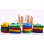 ⁦Blocs Montessori en bois – 4 colonnes⁩ - الصورة ⁦6⁩