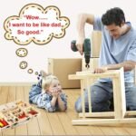 ⁦Boîte à outils de bricolage en bois – 43 pièces⁩ - الصورة ⁦6⁩