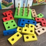 ⁦Colonnes géométriques à assembler – Montessori⁩ - الصورة ⁦6⁩