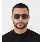⁦Lunettes de Soleil Polarisées Homme BARCUR BC8504 – Carrées Métal, Monture Dorée⁩ - الصورة ⁦7⁩