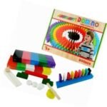 ⁦Domino en bois – 200 pièces, 10 couleurs⁩ - الصورة ⁦7⁩