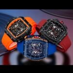 ⁦Montre Homme MINI FOCUS MF0399 Chronographe Tonneau – Noir, Touches Rouges⁩ - الصورة ⁦9⁩