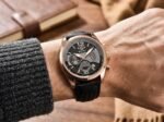⁦Montre Homme BENYAR 5171 Style Militaire – Boîtier Or Rose, Bracelet Noir⁩ - الصورة ⁦5⁩