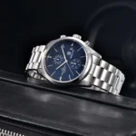 ⁦Montre Homme BENYAR 5187 Chronographe – Cadran Bleu, Acier⁩ - الصورة ⁦6⁩
