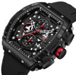 ⁦Montre Homme MINI FOCUS MF0399 Chronographe Tonneau – Noir, Touches Rouges⁩ - الصورة ⁦12⁩