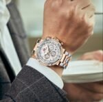 ⁦Montre Homme MINI FOCUS MF0470 Chronographe – Bicolore Or Rose et Argent, Cadran Blanc⁩ - الصورة ⁦10⁩