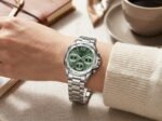 ⁦Montre Femme MINI FOCUS MF0466L Multifonction – Argentée, Cadran Vert⁩ - الصورة ⁦5⁩