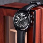 ⁦Montre Homme BENYAR 5205 Chronographe 43 mm – Tout Noir⁩ - الصورة ⁦3⁩