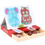 Puzzle des animaux et alphabet en bois – 26 pièces